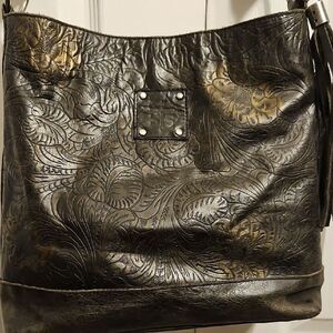 STS Ranch embossed paisley shoulder bag